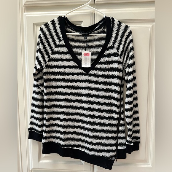 Black and White Striped Women's Sweater by Sanctuary. Lightweight. - Picture 1 of 4